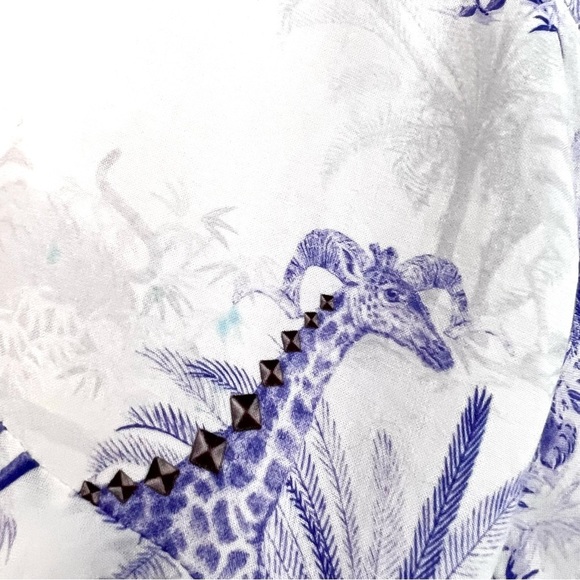 AllSaints Fay Tajpur Shirt Dress Blue and White Size 6 - Picture 12 of 12